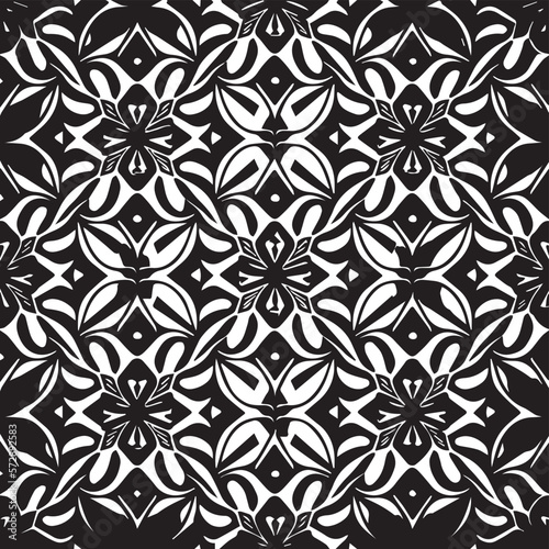 Add a touch of antique elegance to your home with this ornate floral wallpaper, featuring intricate swirls and curves in a classic black and white design. The delicate plant and leaf elements, combine