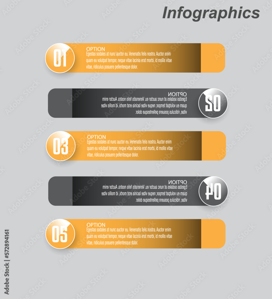 Fototapeta premium Modern design template, infographics with steps and options.