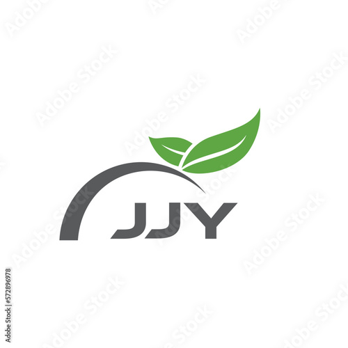 Fototapeta Naklejka Na Ścianę i Meble -  JJY letter nature logo design on white background. JJY creative initials letter leaf logo concept. JJY letter design.