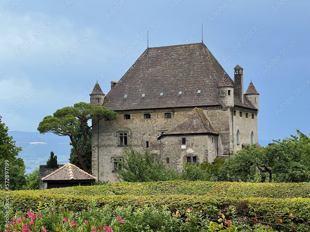 Castle of Yvoire, a historical small town in France, Lac Leman