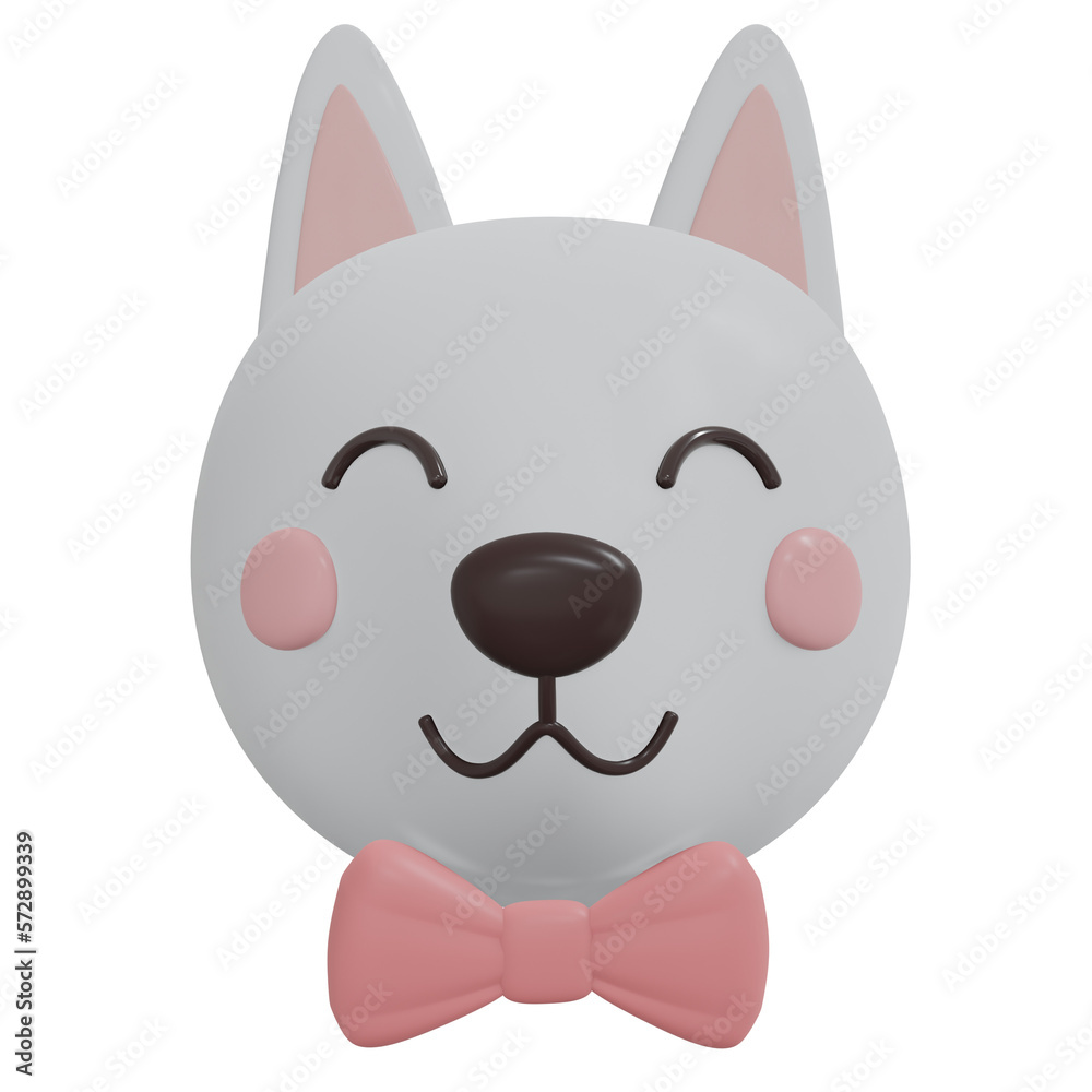 Cute Dog Cartoon Character. 3D Illustration Icon for Vet and Pet Shop. Cute Dog Cartoon Character. 3D Illustration Icon for Vet and Pet Shop.