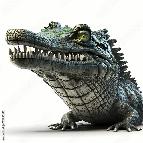 Crocodile Isolated White