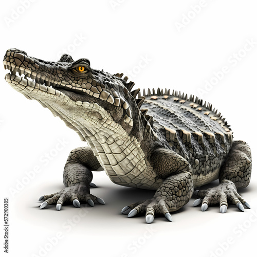 Crocodile Isolated White