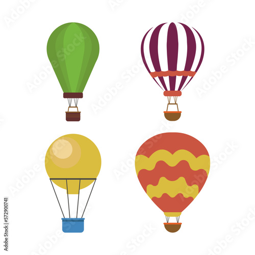 Hot Air Balloon Collection For Templates Design Elements