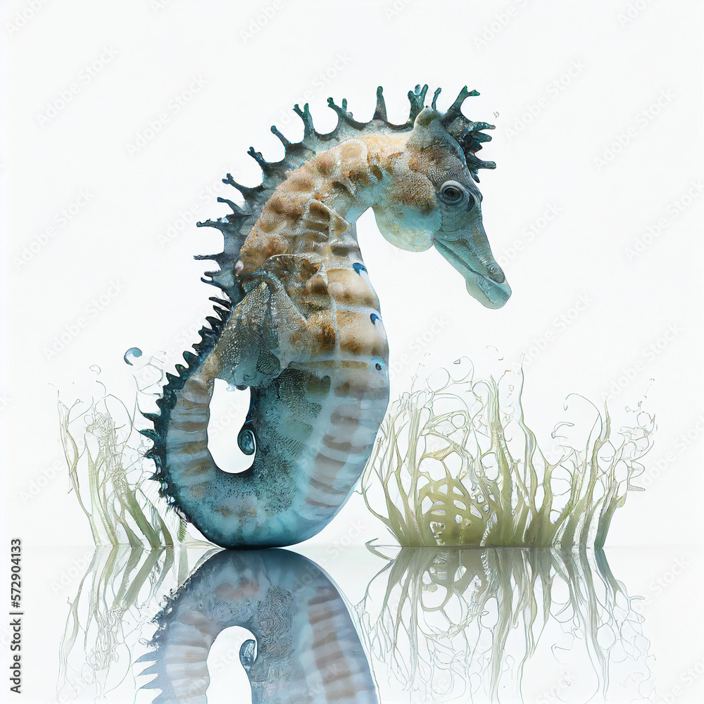 seahorse created witch Generative AI technology