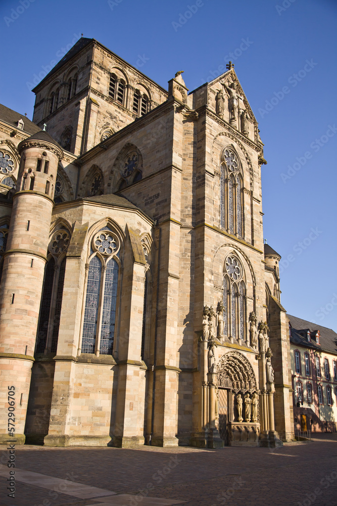 Trier Cathedral or Cathedral of Saint Peter (Trierer Dom in German), the oldest church in Germany. In 326 AD, Constantine, the first Christian emperor, built a church to celebrate the 20th anniversary