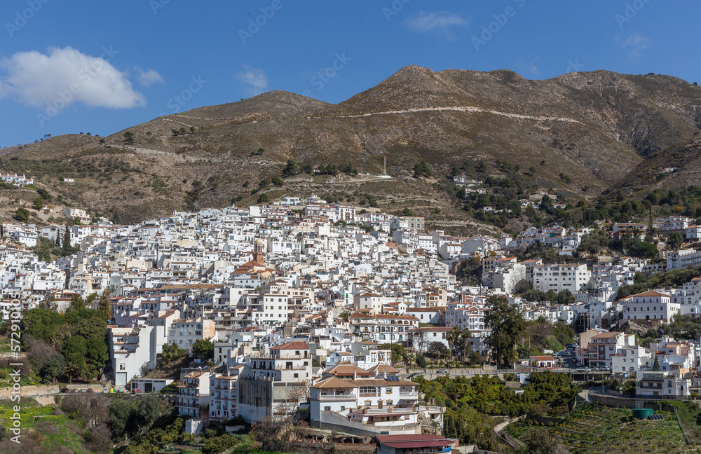 Blick auf Competa, Andalusien, Spanien
