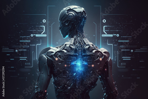 Digital transformation conceptual Illustration AI Generative
