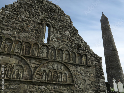 Monastry and round tower - Ardmore - County Waterford - Ireland photo