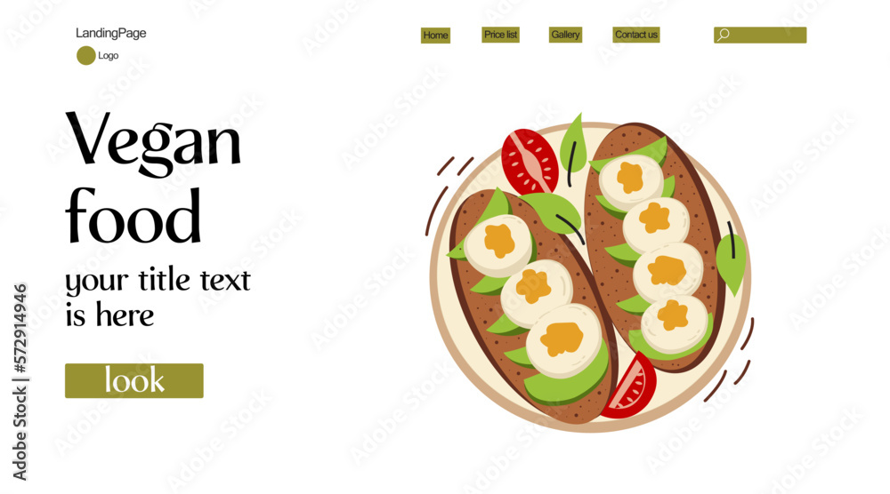 Vegan food website background. Isolated fruit and vegetable salad plate icon. Avocado toast with fresh slices of ripe avocado, eggs, seasoning and dill, tomato. Vegan food website background. Isolated fruit and vegetable salad plate icon. Avocado toast with fresh slices of ripe avocado, eggs, seasoning and dill, tomato.