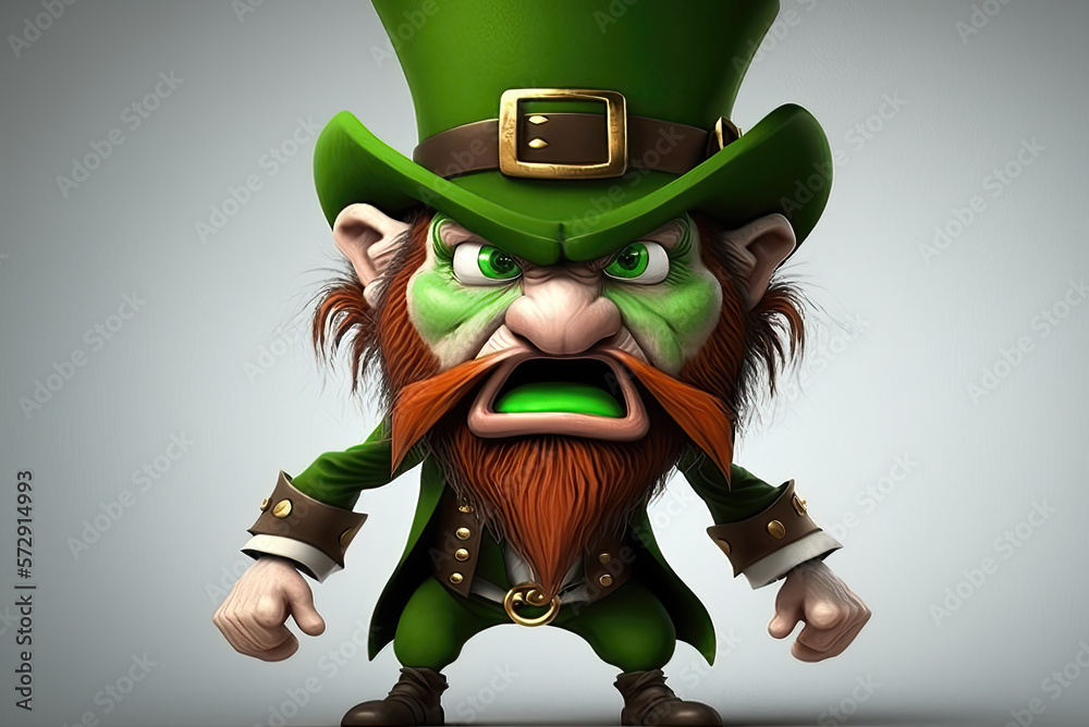 Fototapeta premium St Patricks day leprechaun. generative ai