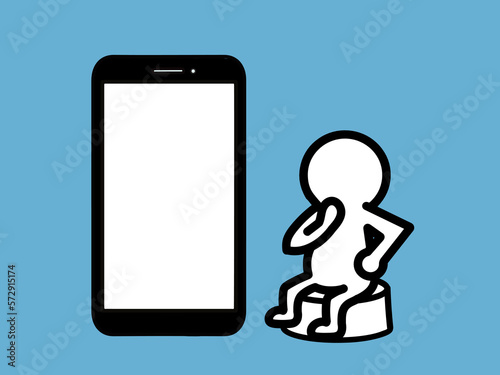スマホ画面をみる人