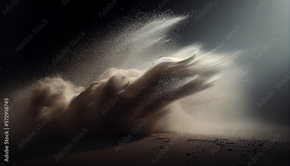 Dust abstract whit soft light - Generative AI - obrazy, fototapety, plakaty 