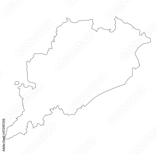 Odisha  Orissa vector illustration map