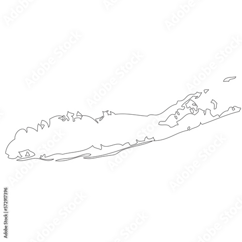 Long Island outline map New York state region photo
