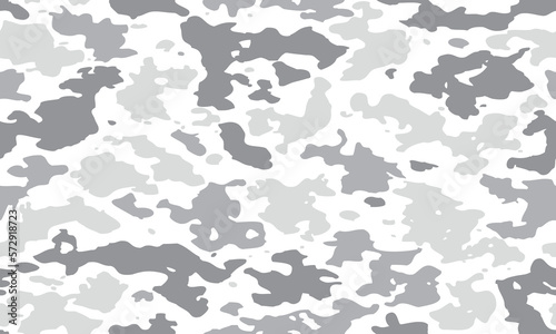 Black and white camouflage repeats seamless. Masking camo. Classic clothing print. Vector monochrome seamless pattern print