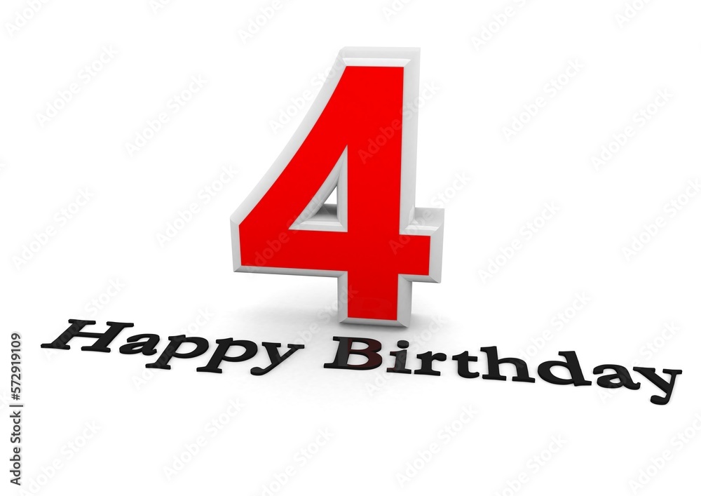 3d Rendering of a number with Happy Birthday 3d Rendering of a number with Happy Birthday