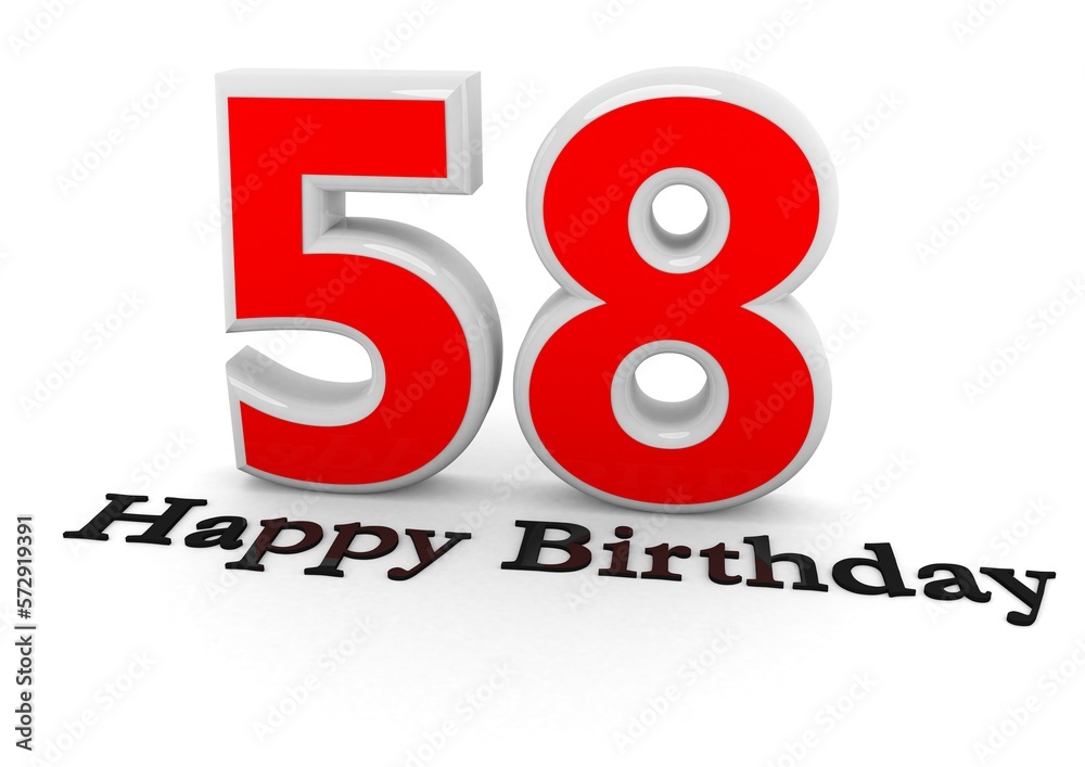 3d Rendering of a number with Happy Birthday 3d Rendering of a number with Happy Birthday