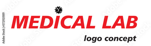Medical lab logo concept, logotype template, medical logo vector illustration
