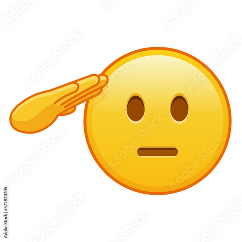 Emoji with hand on face Large size of yellow emoji smile