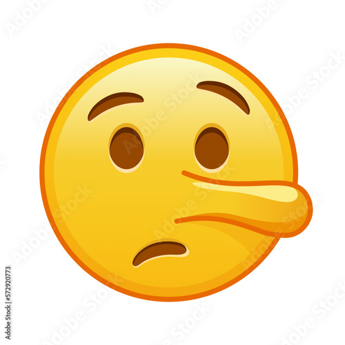 Lying face Large size of yellow emoji smile