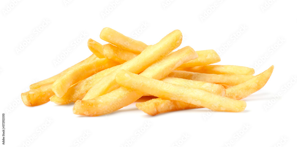 Delicious fresh french fries on white background Delicious fresh french fries on white background