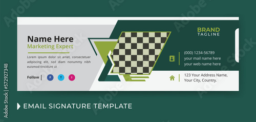 corporate and business email signature template design with personal details and online mail letter