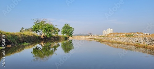 Photography view of the backwaters in the city