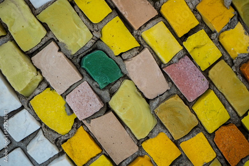 colored stones - the floor near the playground