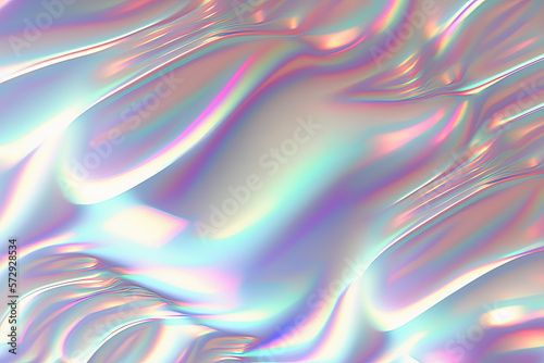 Abstract trendy holographic background texture. Generative AI. 