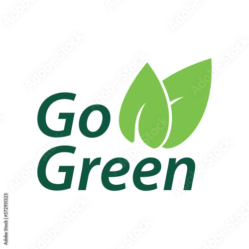 go green logo vector icon