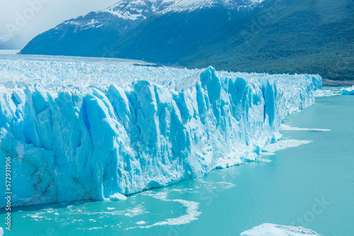 Closer view of the beautiful Perito Moreno Glacier - El Calafate, Argentina