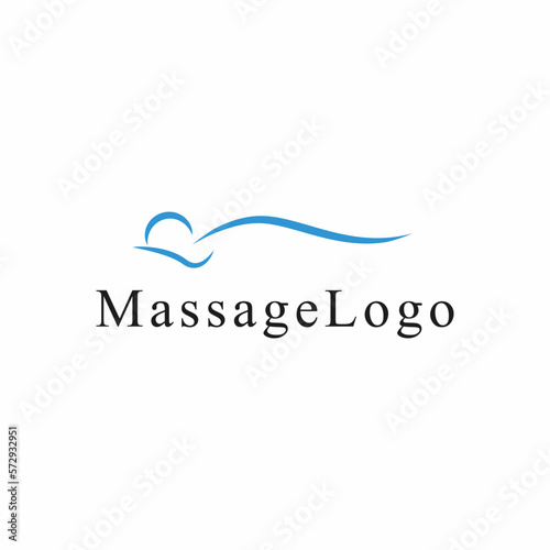 Massage, Therapy, Relaxing, Body Spa, Orthopedic spine Logo Design Template