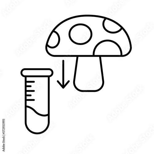 Mushroom experiment Vector Icon

