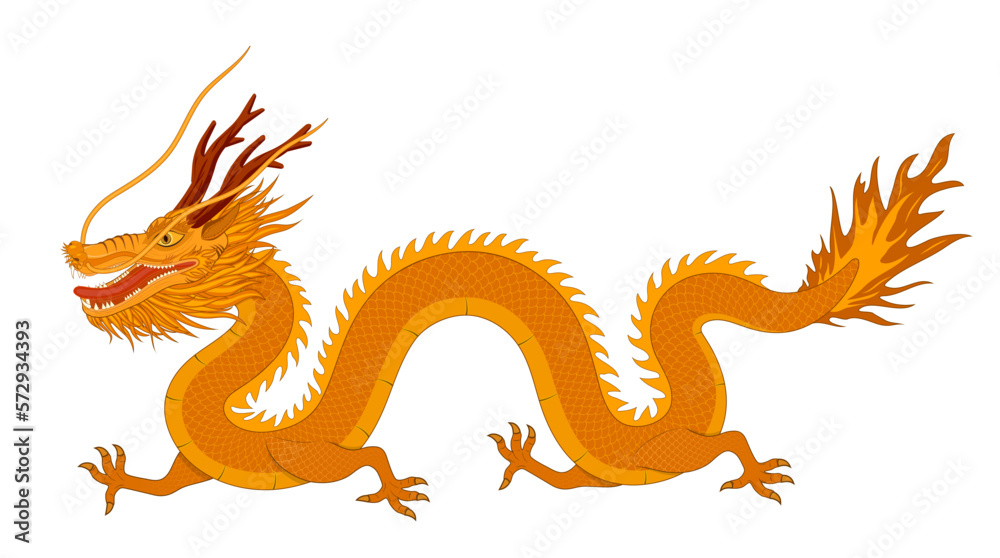 Obraz premium A dragon with oriental Chinese characteristics