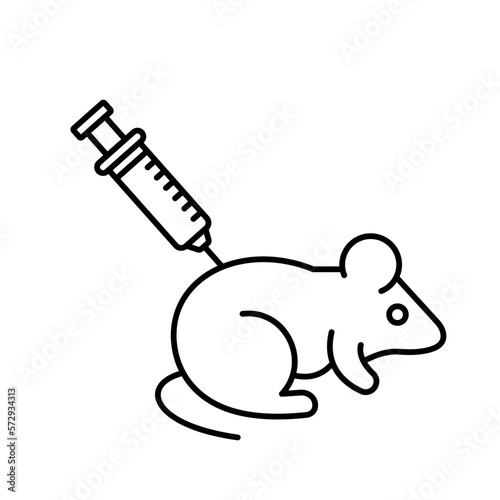 Rat experiment Vector Icon

