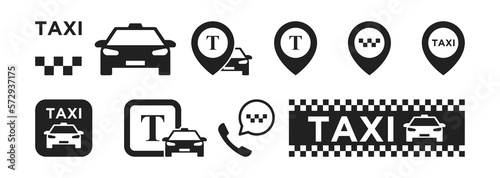 Taxi icon set