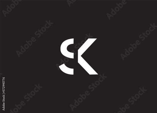 SK, Letters Abstract Logo Monogram logo design