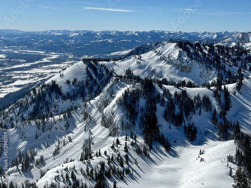 Snowy mountains in Jackson Hole, WY