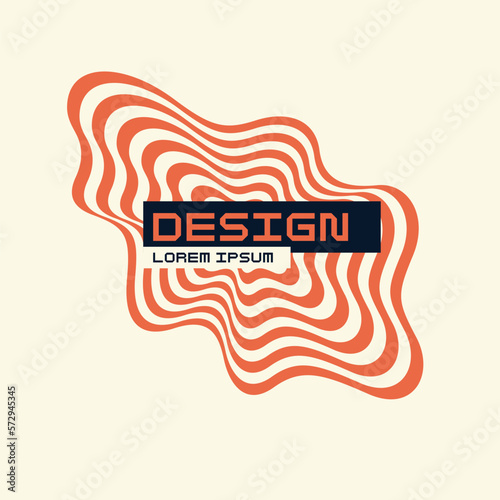 The amorphous elements with the effect of visual distortion. Vector illustration