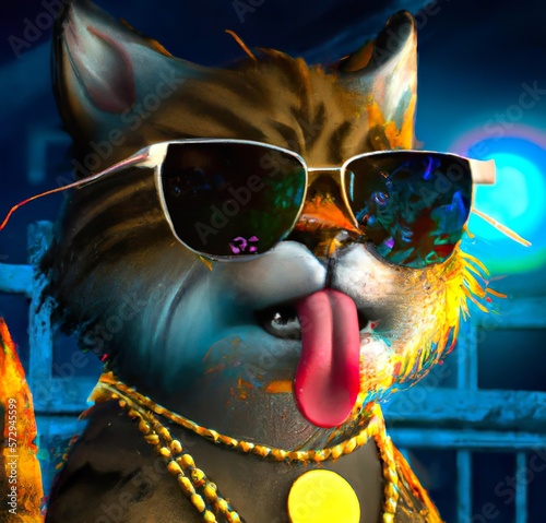 cool cat with sunglasses