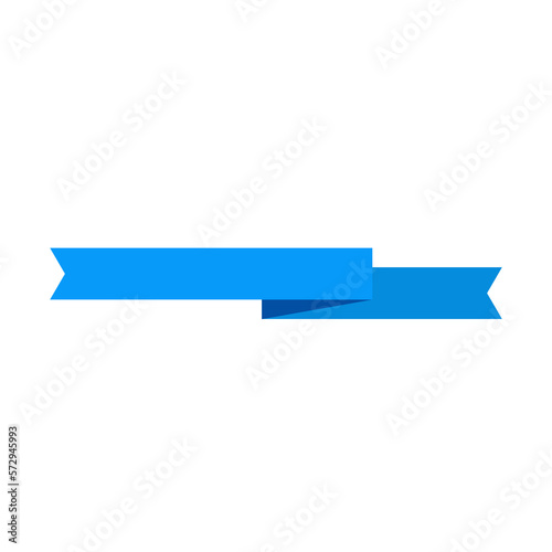 Wallpaper Mural Blue ribbon for design, discount offer and gift. Retro style. Flat ribbon illustration. Torontodigital.ca