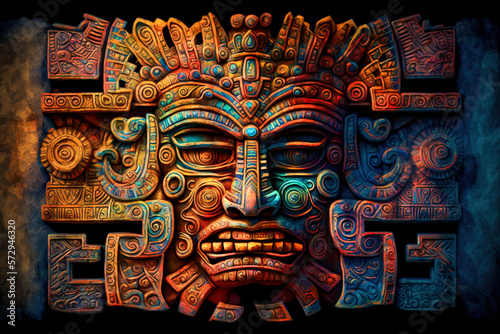 AI Generated Abstract Ancient Americas art photo