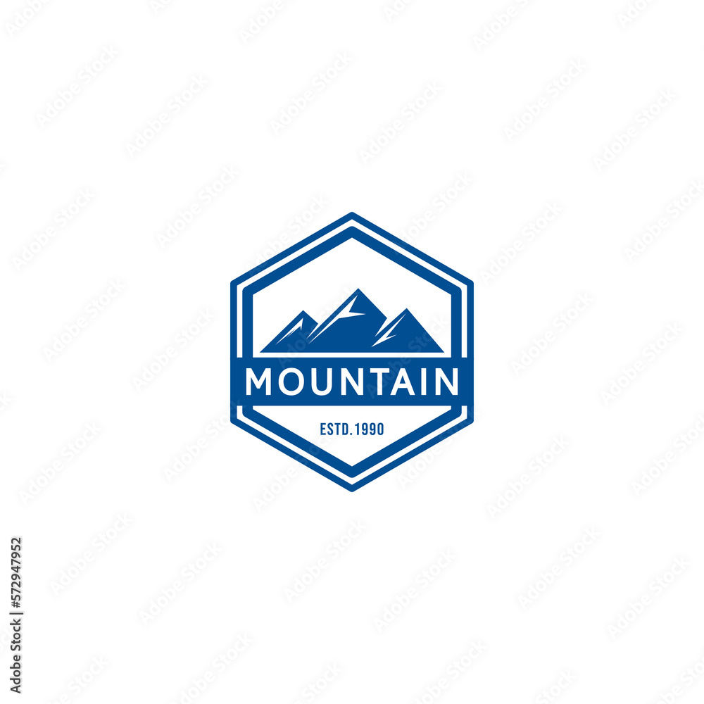 mountain logo template in white background mountain logo template in white background
