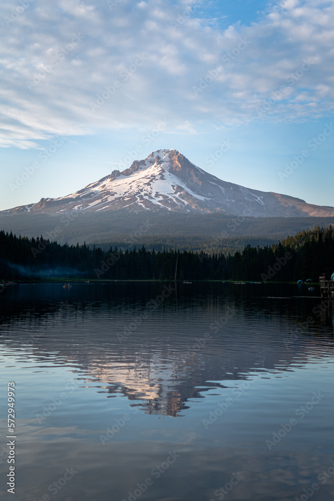 Volcano mountain reflection