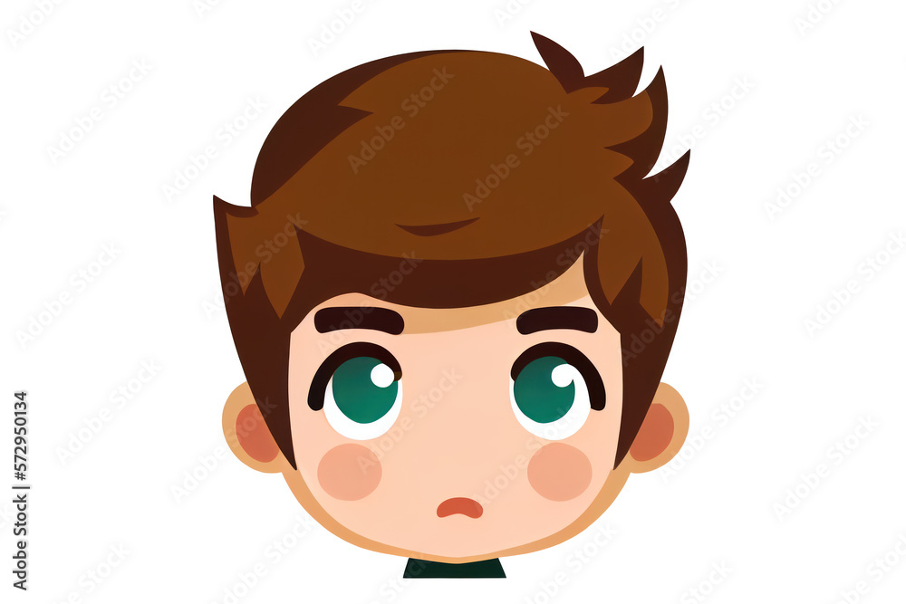 Handsome man cartoon style on transparent background. generative ai Handsome man cartoon style on transparent background. generative ai