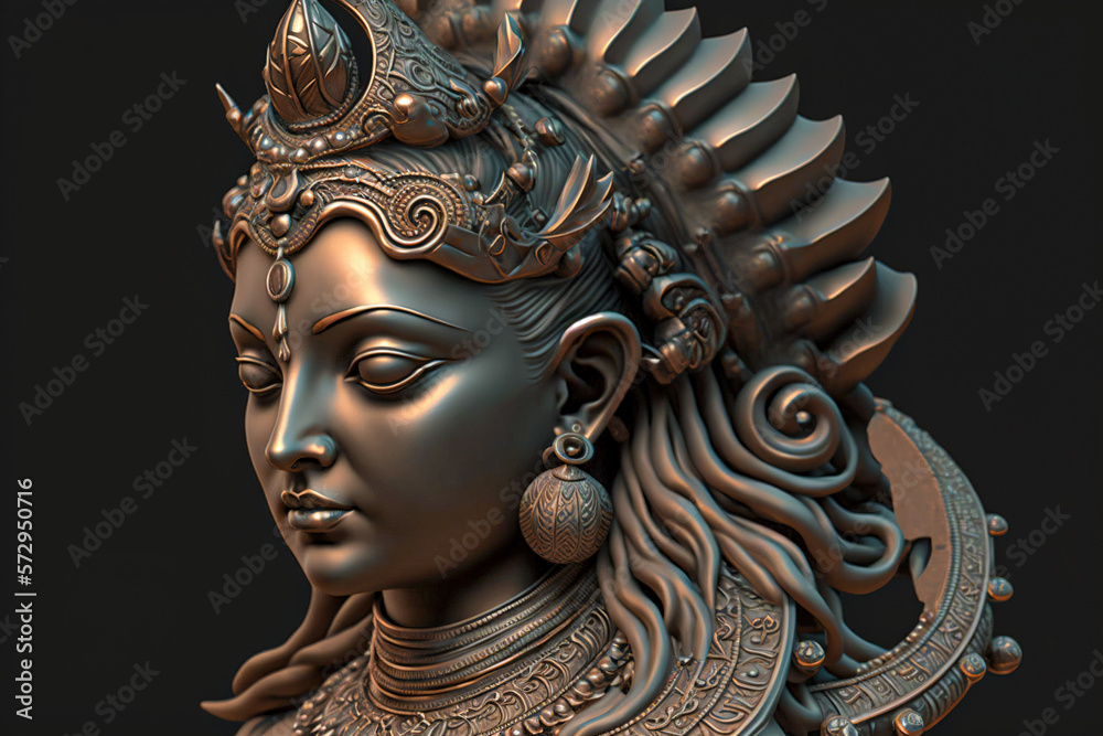 Fototapeta premium AI-Generated Indian Statue