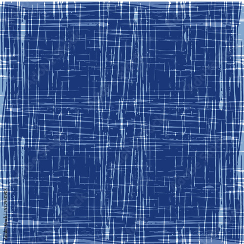 Gingham seamless pattern. blue watercolors checkered plaid, rustic tartan background, vector summer picnic textile, rustic farmhouse print