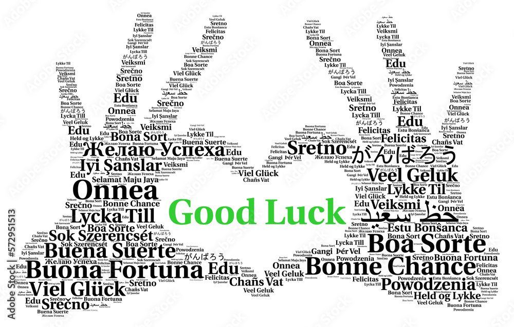 Good luck word cloud in different languages Good luck word cloud in different languages