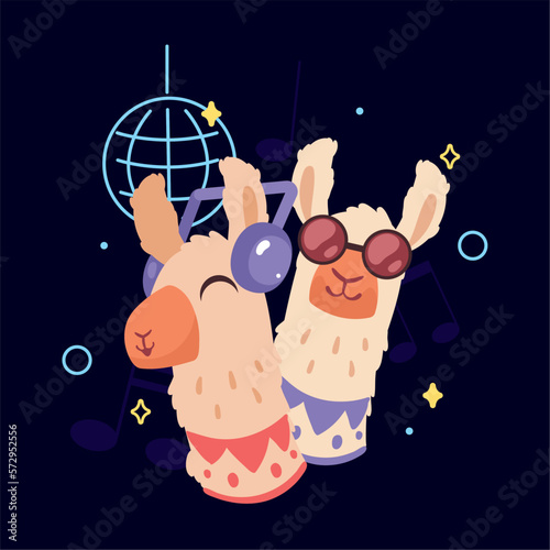 llamas in the disco